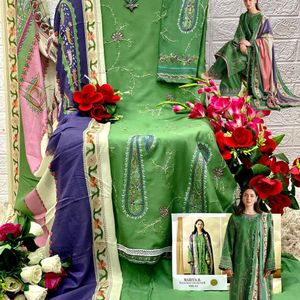 Pakistani Lawn Dress Material New With Pack