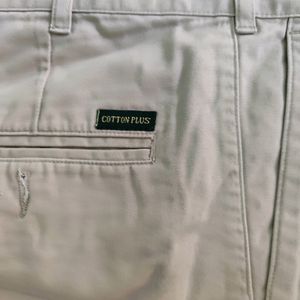 New  Men cotton Trouser Beige, 36" Waist, 44" Len