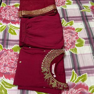 Berrylicious Dark Pink Kurta Set Size L