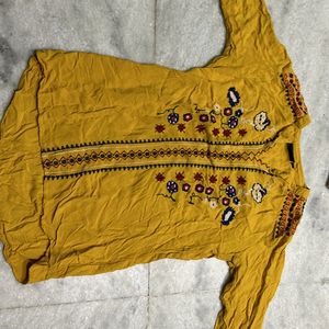 A Mustard Tunic Top