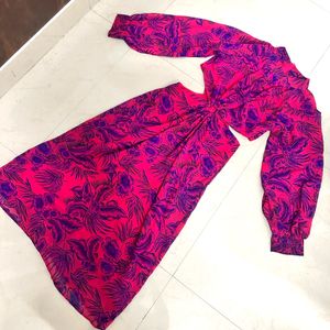 Tokyo Talkies Women Pink Printed Blouson Dresses