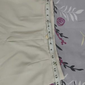 Cream High Waist Trousers