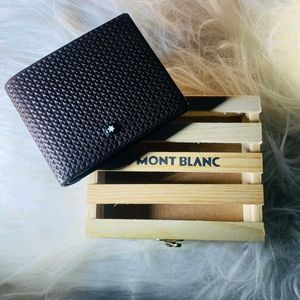 Mont Blanc Patterned Royal Black Leather Wallet