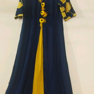 Comfortable Navy Blue Gown