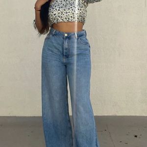 VAIRE Blue Wide Leg Jeans