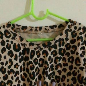 Animal Print Crop Top