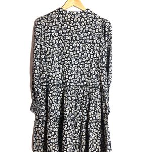 Black Floral Printed Dress(Women’s)