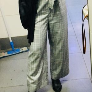 Grey Check Pants