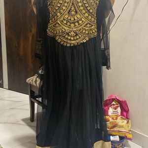 Unstiched Net And Shaleen Long Kurta