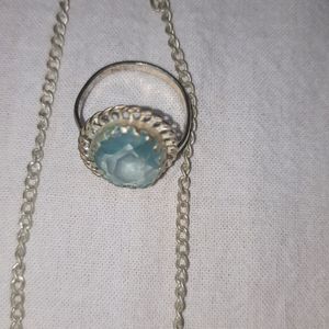 Blue Neclace With Ring