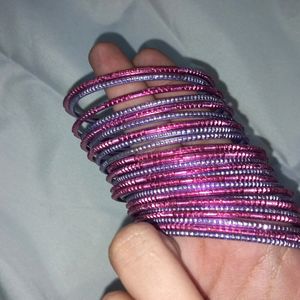 Stylish Pink And Purple Bangles