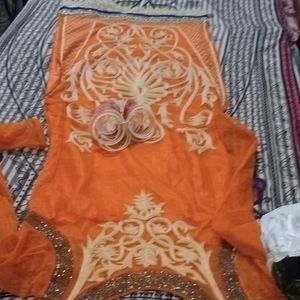 Beautiful  Party Wear  Kurti With Chuda Free