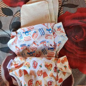 Baby Cloth Diaper With Pair Of Inner Insert