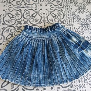 Embellished Party Wear Denim Skirt