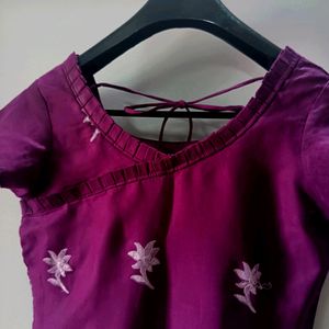 Daily Wear Kurta For Women (Purple)(Stitched)