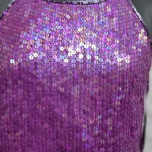 Purple Sequins Cami Top