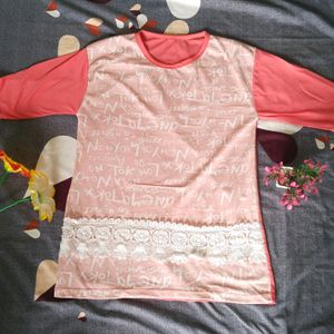 Peach Colour Long Top (Night Wear)