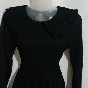 CUTE BLCK NET FROCK