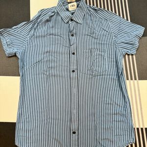 New ZARA Mens Shirt Half-Sleeve Original Branded