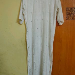 Embroidered white kurti