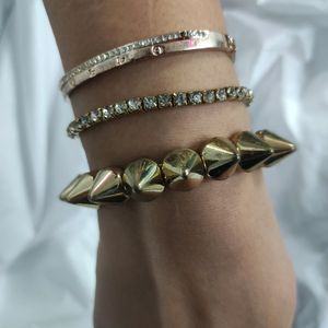 Set Of 3 Golden Braclet