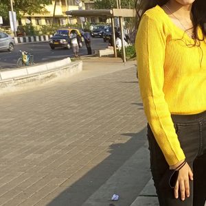 Yellow Sweater Top