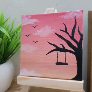 Set Of 3 Mini Canvas Painting