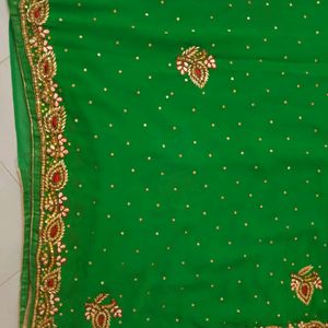 Saree Fully Worked With Blouse