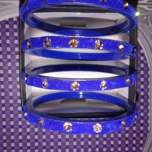 stylish Blue Bangles And Bracelets