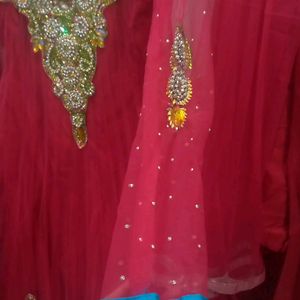 Rose Pink Anarkali Suits