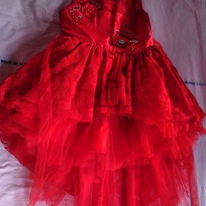 ❤️Least Price For❤️Red Princess Dress For 1-2 Yrs Baby Girl