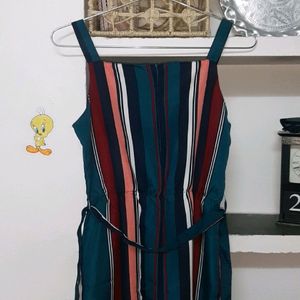 Multicoloured Striped Dress