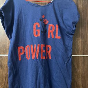 Girl Power Tshirt With Knot In The Back Flat 199/-