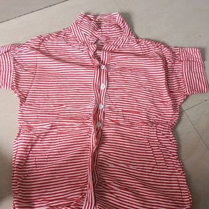 Red And White Strips Shirt