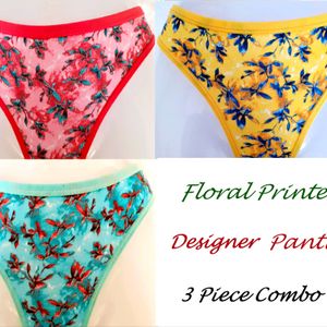 New Panties 3 Piece L, M Size Latest Trend Cotton