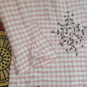 Pink Checks Kurti