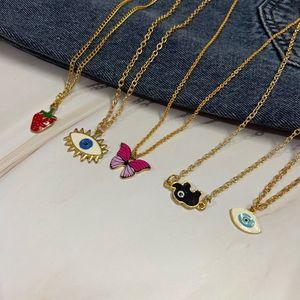 Pack Of 5 Enamel Neck Chains