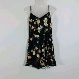 Black Printed Jumpsuit (Women)