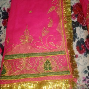 Bridal Pink Embroidery Lehenga Choli With Dupatta