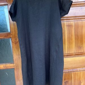 Charcoal Linen Dress