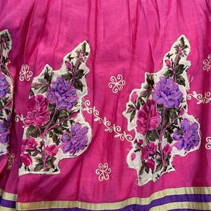 Rose Pink Gher Kurtha Set