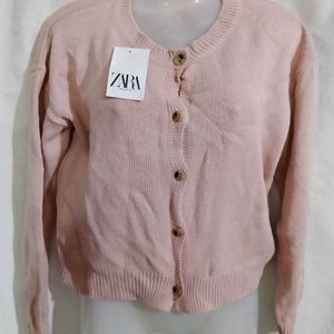 Nude Pink Korean Cardigan