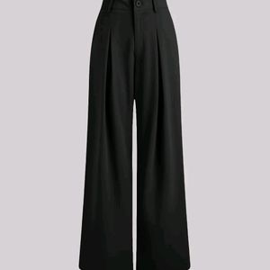 Korean Style Baggy Black Trousers