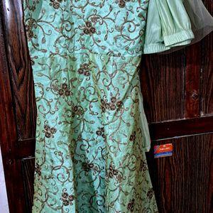 Women Gown With Legging And Dupptta