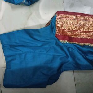 Saree With Stitched Designer Blouse