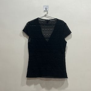 Black Net Top