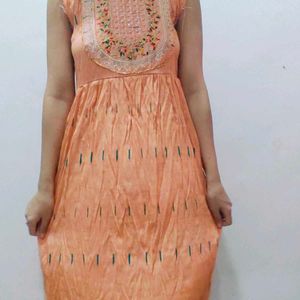 Orange Kurti Frock