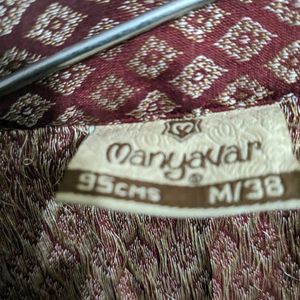 Manyavar Maroon Ethnic Kurta For Men's