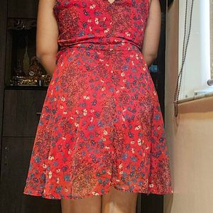 Red Floral Dress 🌸