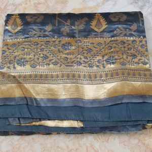 cottan Grey saree...unused